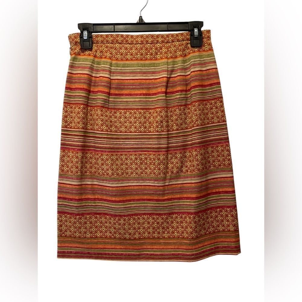 Talbots Petite Striped Multicolor Women's Skirt size 4 - Picture 3 of 4